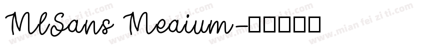 MlSans Meaium字体转换